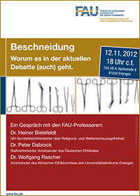 Plakat zur Podiumsdiskussion (Bild: FAU)