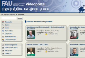 fau.tv - Das Videoportal der FAU (Bild: Screenshot)