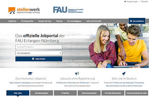Zur Seite: Stellenwerk – das Jobportal der FAU