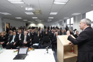 Dr. Ludwig Spaenle, bayerischer Staatsminister für Bildung und Kultus bei der Eröffnung des Nuremberg Campus of Technology (NCT) (Bild: Kurt Fuchs).