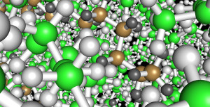 In Coputersimulationen berechneten FAU-Forscher die Bewegungen von langkettigen Molekülen – und fanden heraus, dass diese sowohl zähfl üssige als auch elastische Eigenschaften aufweisen. (Bild: T. Unruh)