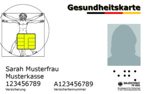 Eine beispielhatfte elektronische Gesundheitskarte