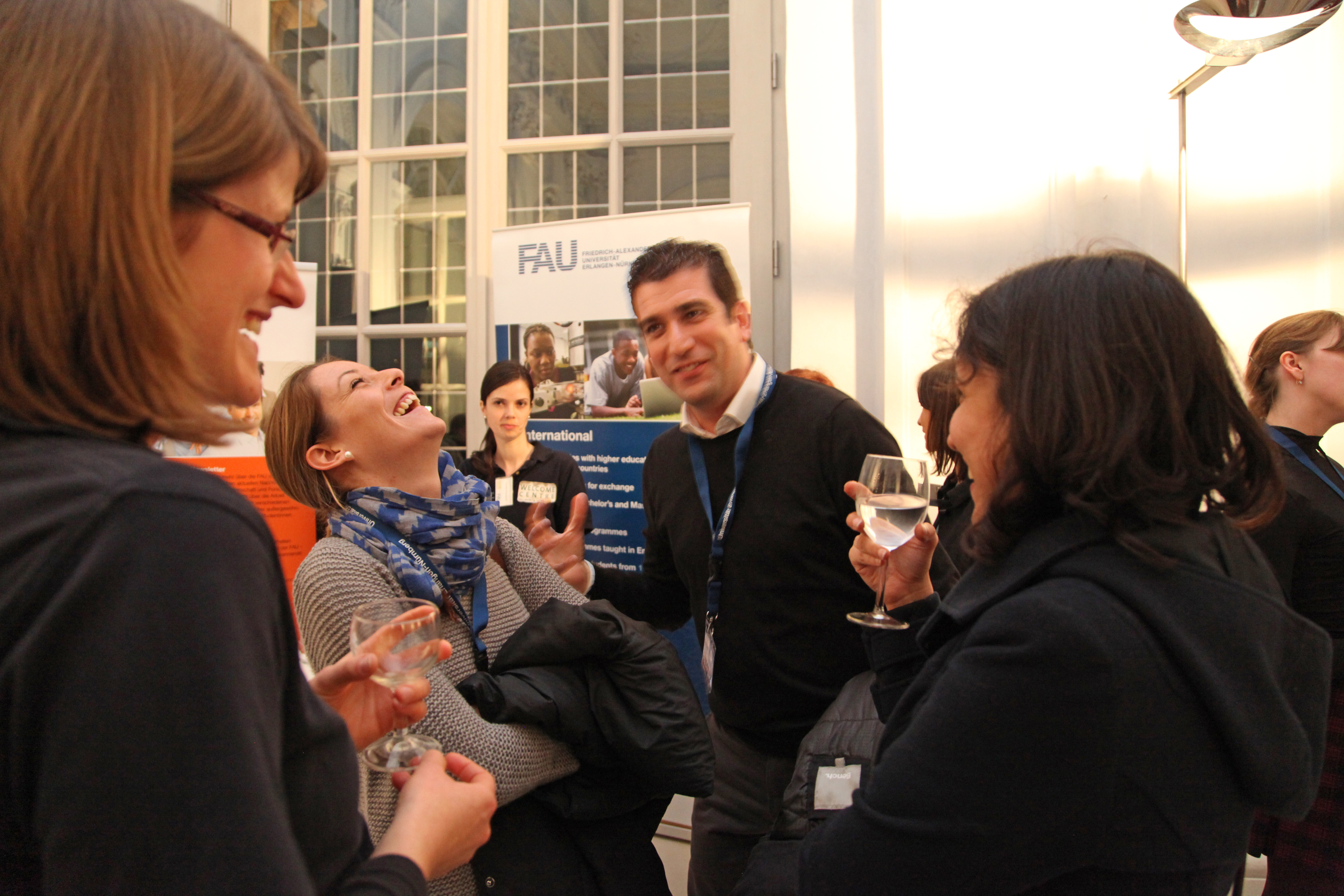 Das Welcome Event am 14. November 2014 in der Erlanger Orangerie. (Bild: Georg Pöhlein)