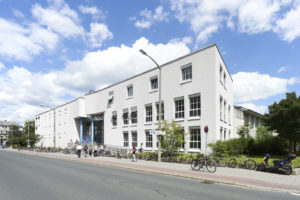 The Juridicum building from the School of Law