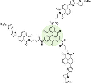 Chemical structure of the disc-shaped building block. (Image: Andreas T. Haedler/University of Bayreuth)