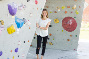 Ein schöner Ausgleich zum Schreiben: die Kletterwand (Bild: Franziska Sponsel)