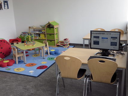 Hauptbibliothek: Eltern-Kind-Raum (Bild: FAU/Christoph Ackermann)