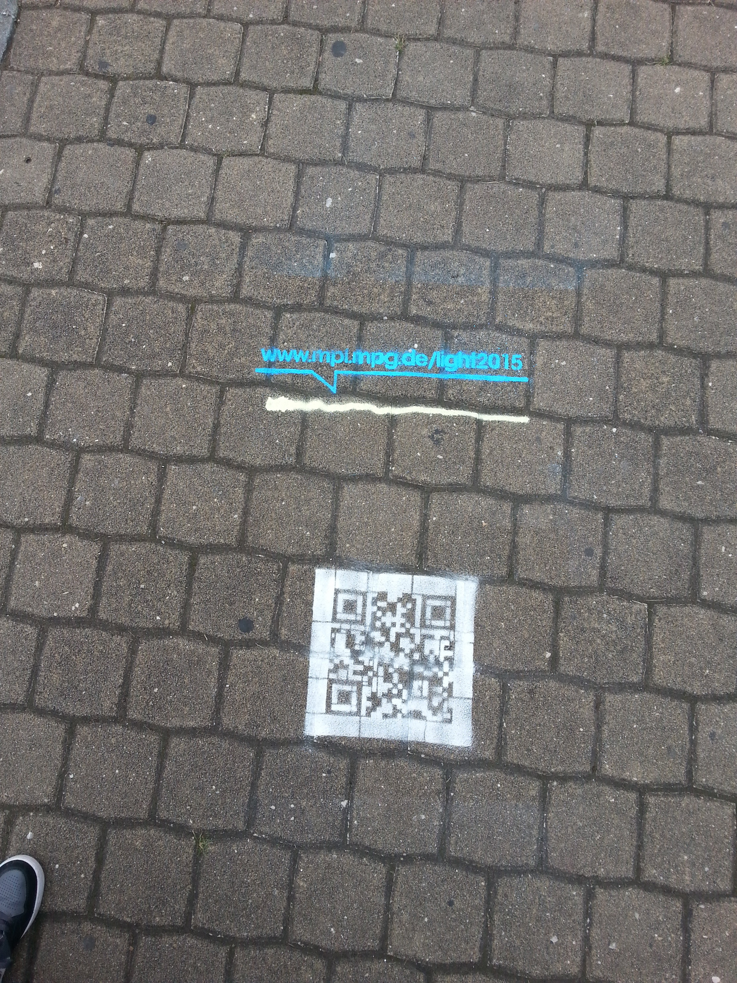 Per QR-Code gab es mehr Infos zur Wissenschaft "hinter" der Street-Art. (Bild: Bettina Heim)
