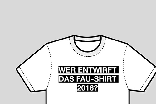 Zum Wintersemester 2015/16 ruft die FAU erstmalig zum Designwettbewerb für ein T-Shirt-Motiv auf (Bild: FAU/Celina Henning)