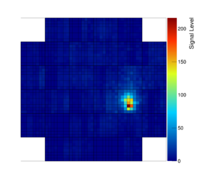 Image of the first particle shower recorded by GCT. (Image: GCT sub-consortium of CTA)