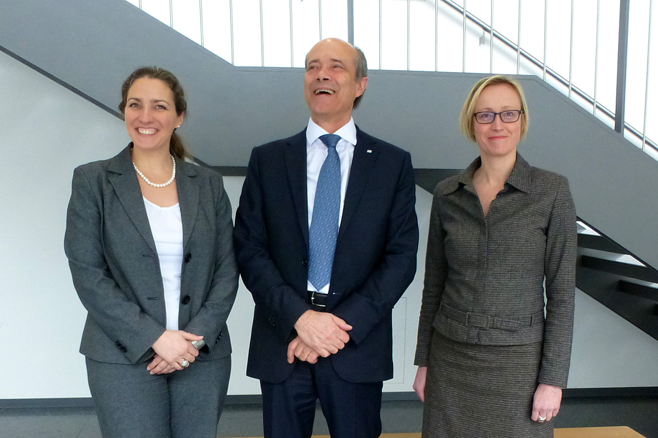 Prof. Dr. Nadine Gatzert, Prof. Dr. Günter Leugering und Prof. Dr. Antje Kley: die aktuellen und künftigen Vizes der FAU. (Bild: FAU/Brigitta Henkel)
