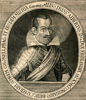 Albrecht Wenzel Eusebius von Wallenstein (1583-1634). Der Stich wird Matthäus Merian dem Älterem zugeschrieben (Bild: Stadtarchiv Altdorf)