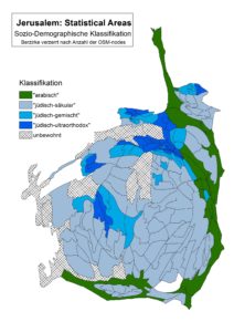 Grafik von Jerusalems Bevölkerungsgruppen