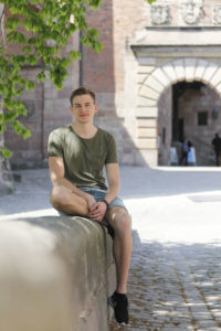 FAU student Lukas at Nuremberg Castle