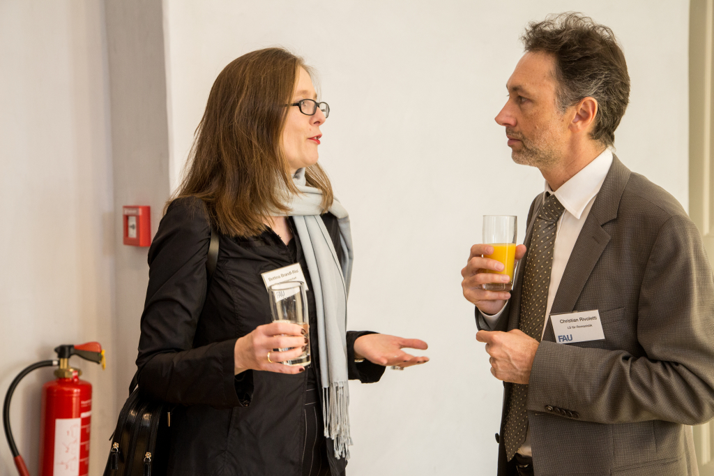 Neuberufenenempfang 2016: Prof. Dr. Bettina Brandl-Risi, Prof. Dr. Christian Rivoletti (Bild: FAU/Georg Pöhlein)