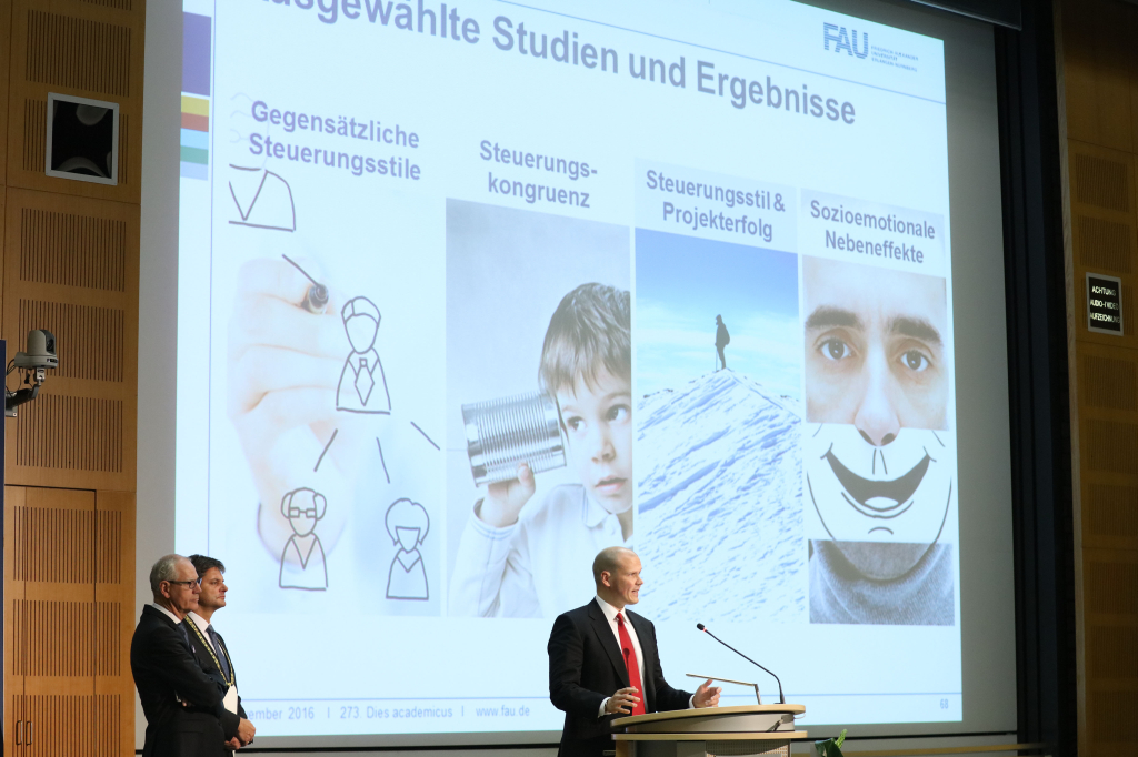 Prof. Dr. Martin Wieners Habilitation "Information Technology Management" wurde ebenfalls ausgezeichnet. (Bild: FAU/Kurt Fuchs)