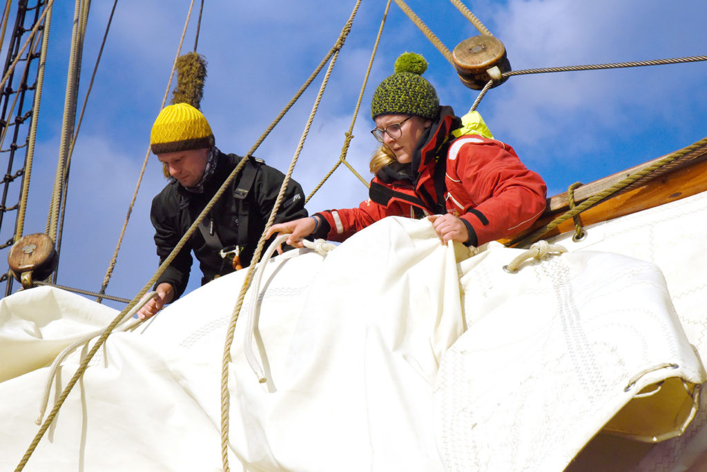 Hoisting the sails