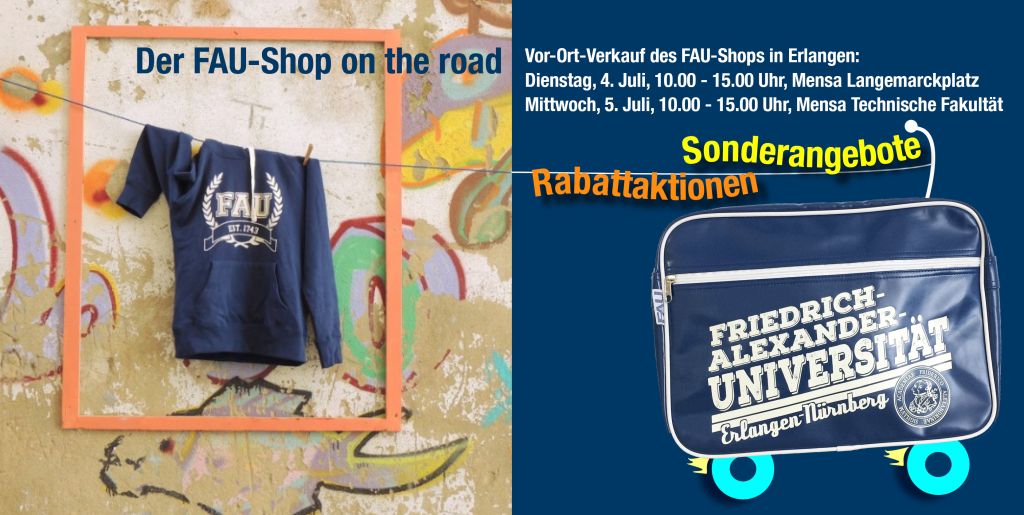 Zum Artikel "Der FAU Shop on the road"