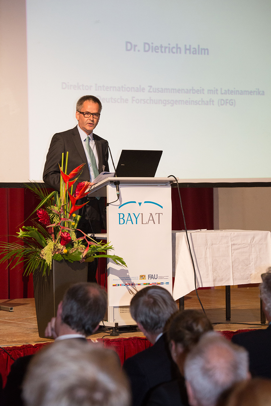 10-jähriges BAYLAT-Jubiläum - Dr. Dietrich Halm, Direktor Internationale Zusammenarbeit mit Lateinamerika, Deutsche Forschungsgemeinschaft (DFG) (Bild: Georg Pöhlein)
