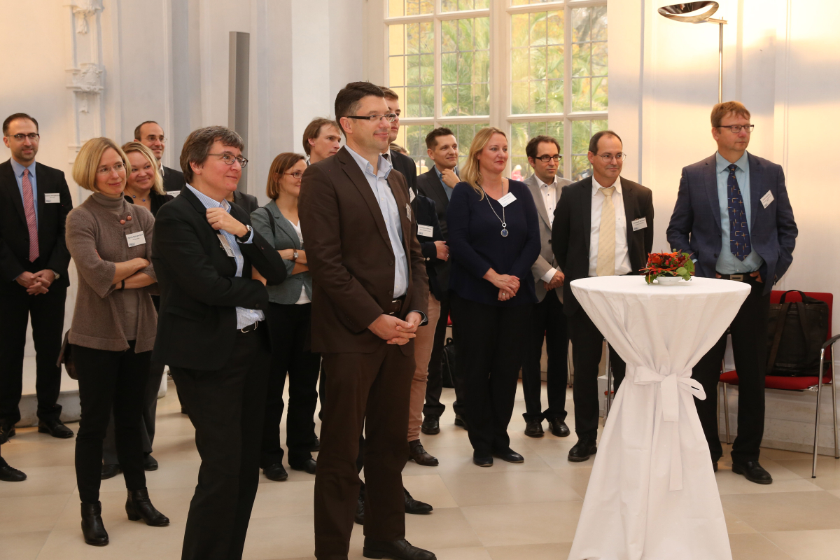 Empfang für neuberufene Professorinnen und Professoren an der Friedrich-Alexander-Universität Erlangen-Nürnberg (FAU) am 2. November 2017 in der Orangerie in Erlangen. (Bild: FAU/Kurt Fuchs)