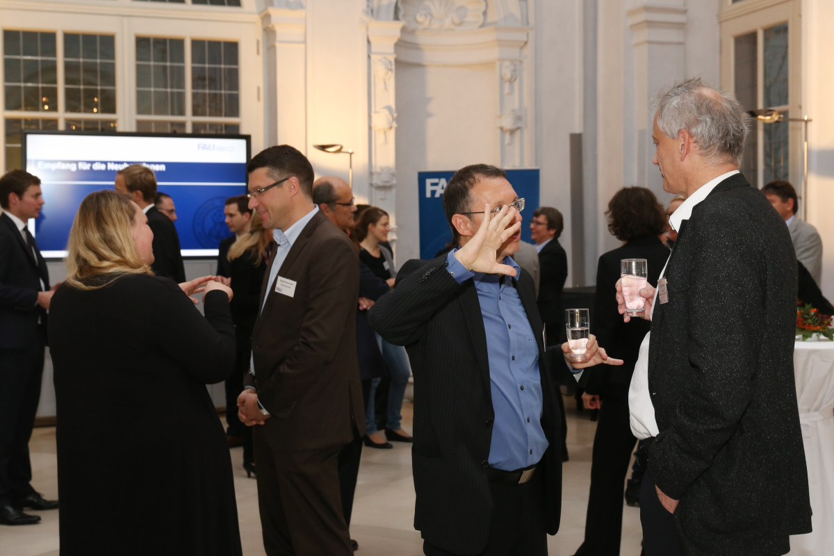 Empfang für neuberufene Professorinnen und Professoren an der Friedrich-Alexander-Universität Erlangen-Nürnberg (FAU) am 2. November 2017 in der Orangerie in Erlangen. (Bild: FAU/Kurt Fuchs)