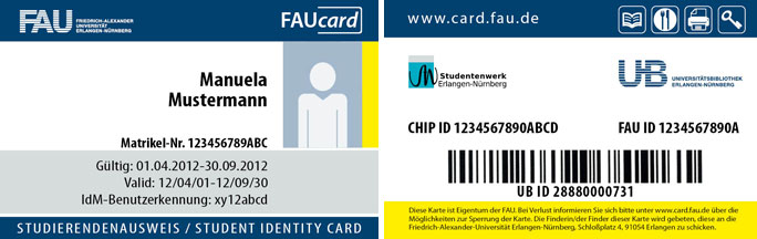 Zur Seite: Die FAUcard für Studierende