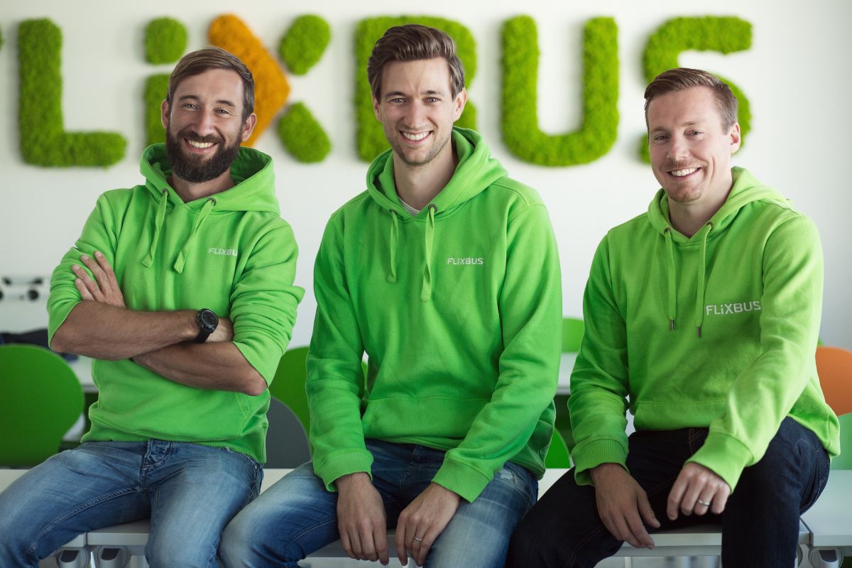 FlixBus Gründer Daniel Krauss, Jochen Engert und André Schwämmlein