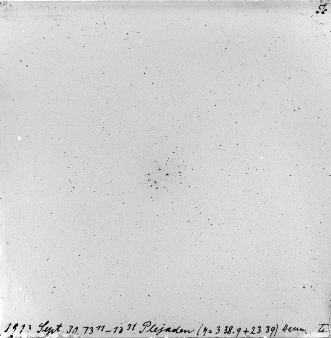 Photographic plate (the Pleiades)