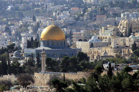 Blick auf Jerusalem mit dem Tempelberg