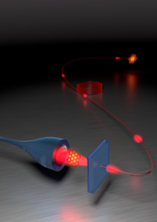 Zum Artikel "Organische Bauelemente für Quantennetzwerke – wenn ein Molekül Photonen sortiert"