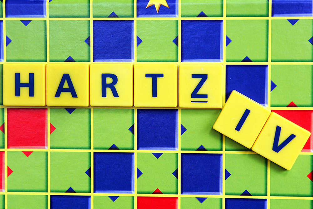 Scrabble-Buchstaben Hartz IV