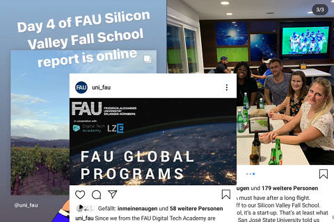 Screenshots FAU-Instagram-Stories