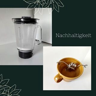 Ein Vorteil, wenn man seinen Arbeitsplatz in der eigenen Küche hat: Jede Menge Gerätschaft, die im Büro nicht zur Verfügung steht. So lässt sich selber Pflanzenmilch mixen und loser Tee zubereiten, ganz ohne Verpackungsmüll. (Bild: FAU/LG)