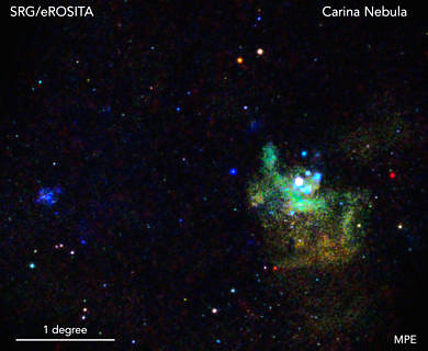 Der Carina-Nebel ist einer der größten diffusen Nebel in der Milchstraße und beherbergt eine große Anzahl massereicher, junger Sterne. (Bild: Manami Sasaki, Dr. Karl Remeis Sternwarte/FAU, Davide Mella)