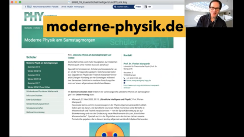 Screenshot Florian Marquardt Vortrag