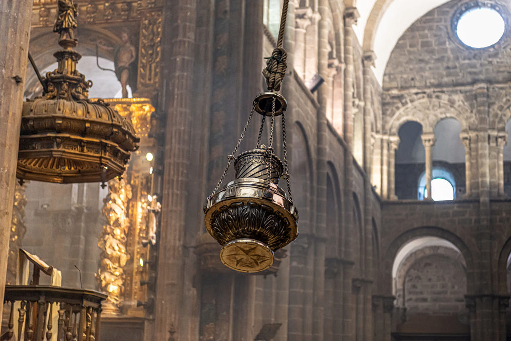 Innenaufnahme der Kathedrale in Santiago de Compostela