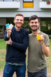 Johannes Lutz und Christoph Lung, Gründer der Firma Duschbrocken