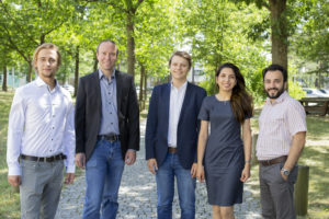 Team from Grino Water Solutions (left to right: Julian Göbel, Sebastian Hörlin, Josef Schütz, Farzaneh Ahmadloo, Alireza Derakhshan)