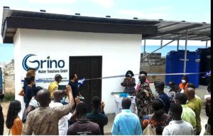 Installing the pilot system in Cape Coast, Ghana in October 2020