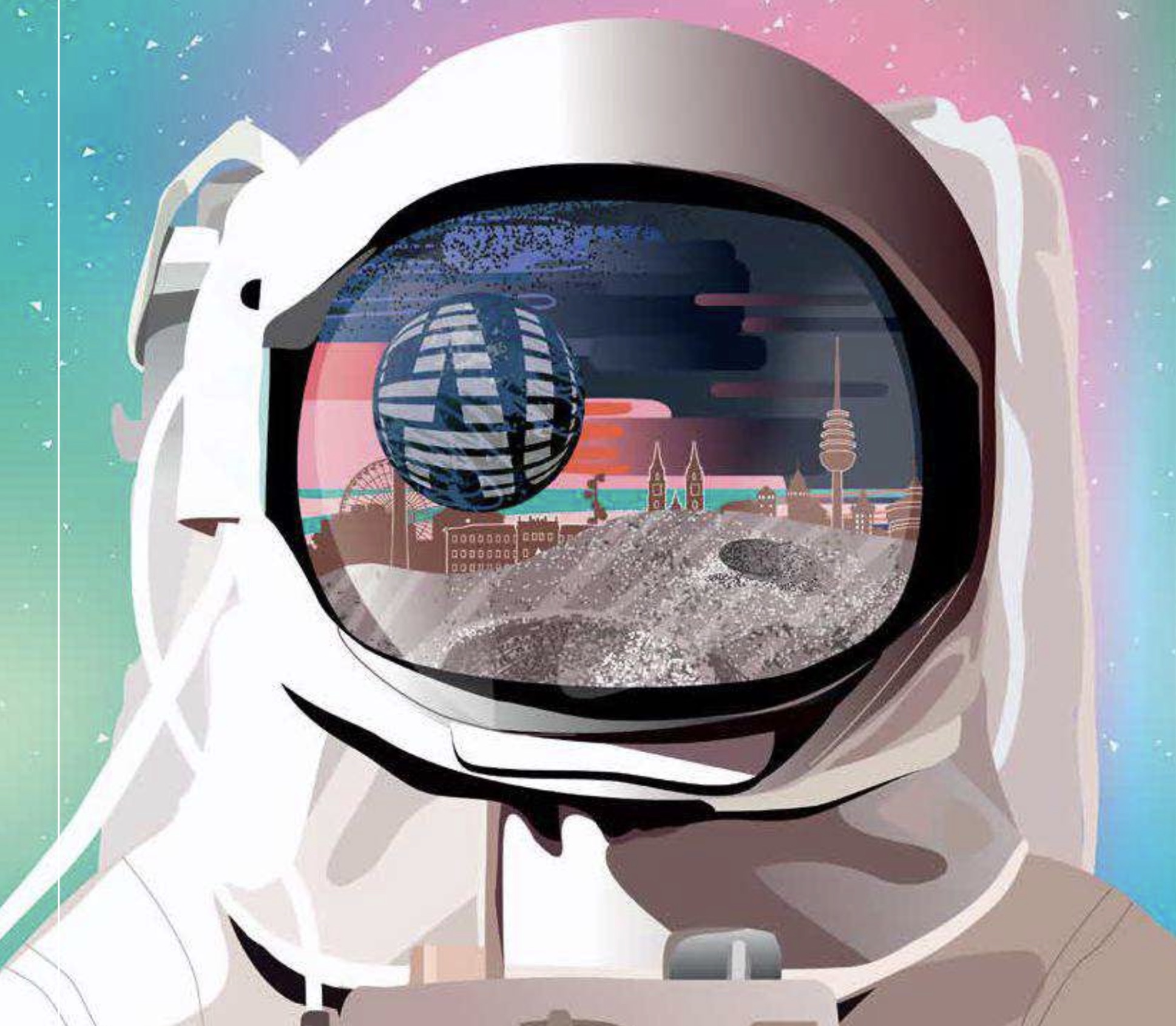 Astronaut mit Visier