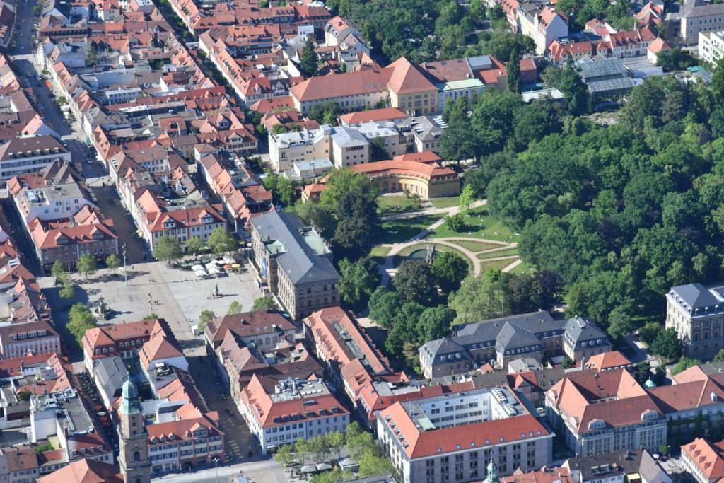 Luftbild Erlanger Innenstadt