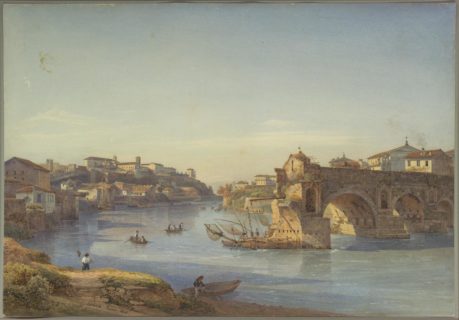 Salomon Corrodi: Ponte Rotto – 1840 – Aquarell. (Bild: Universitätsbibliothek Erlangen-Nürnberg)