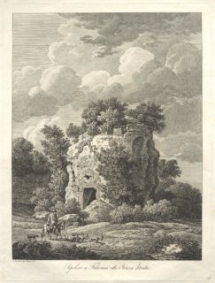 Johann Christian Reinhart: Sepolcro a Falerium città Etrusca ditrutta – 1796 – Radierung. (Bild: Universitätsbibliothek Erlangen-Nürnberg)