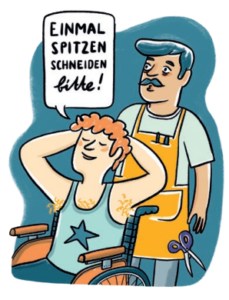 Illustration mit zwei Männern