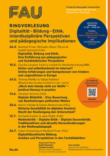 Zum Artikel "Ringvorlesung: Digitalität – Bildung – Ethik"