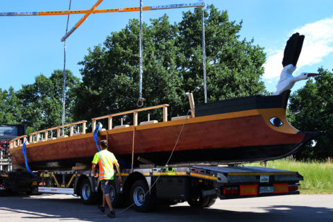 Römerboot auf Hänger