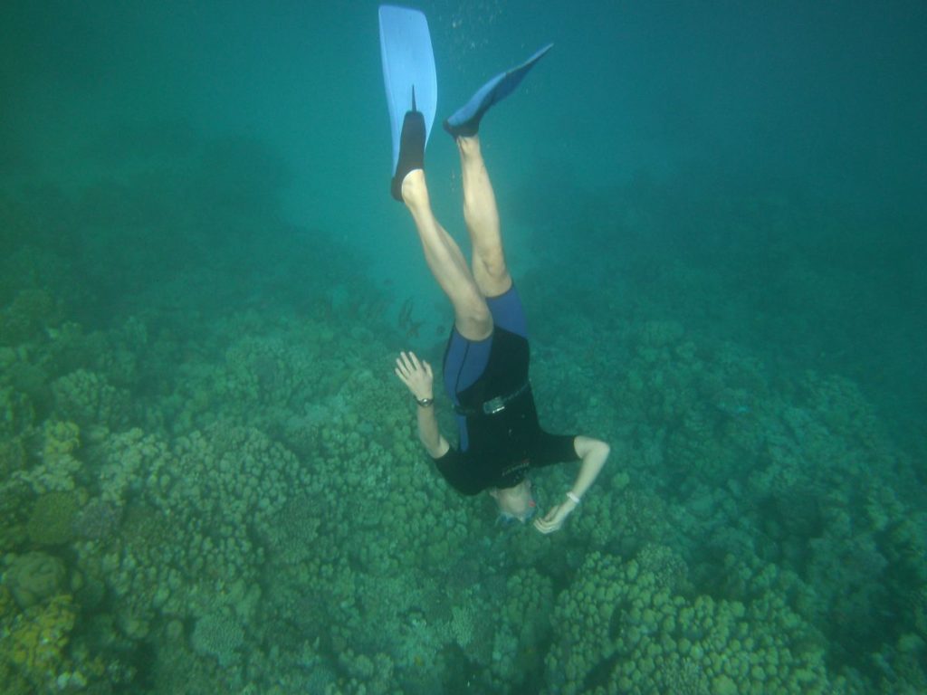 Wolfgang Kießling taucht im Meer