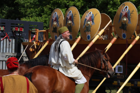 Reenactment kann ein kostenintensives Hobby sein. Zum Beispiel wenn man berittene Einheiten darstellt. (Bild: FAU/Mathias Orgeldinger)