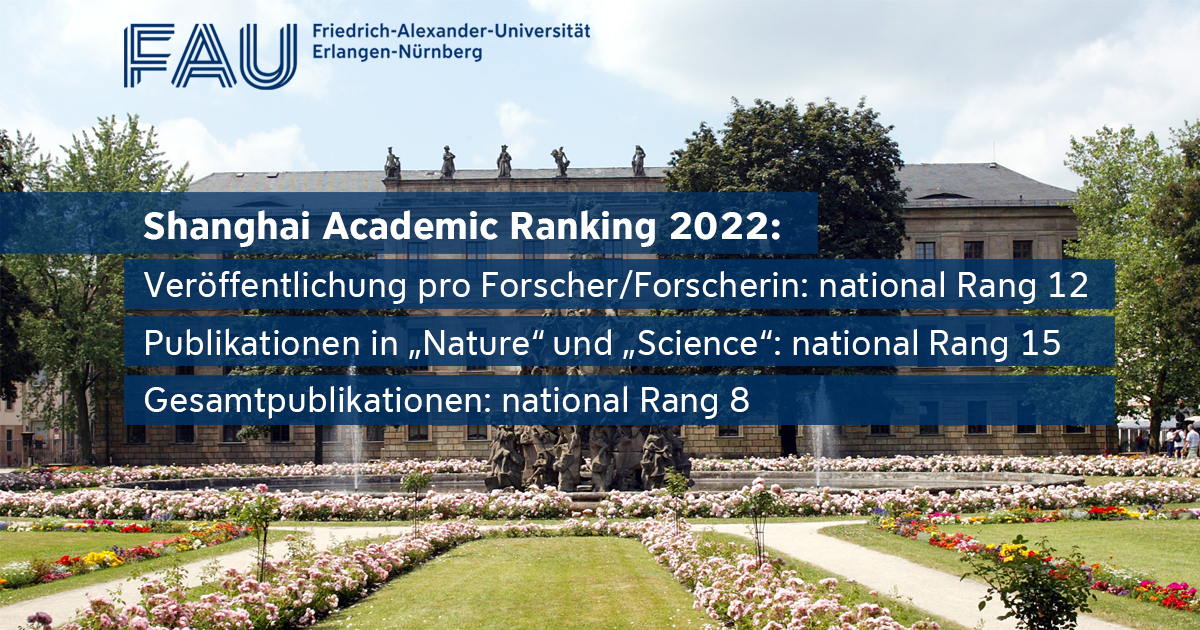 ShanghaiRanking 2022 National und international stark FAU