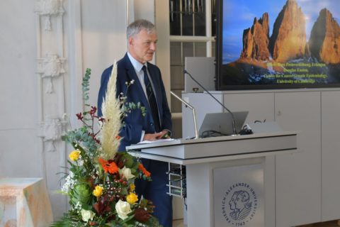 Preisträger Prof. Dr. Douglas Easton. Foto: Alessa Sailer/Uniklinikum Erlangen